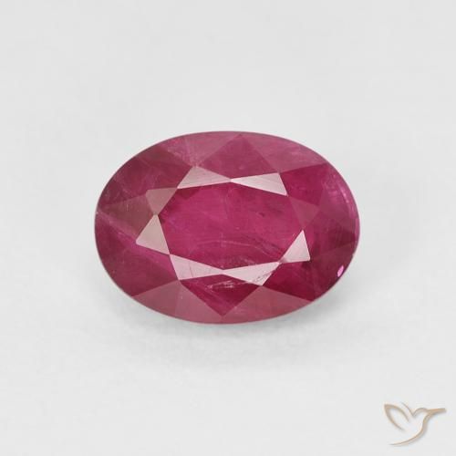 1.21ct Naturel Rouge confiture Rubis, ovale, SI