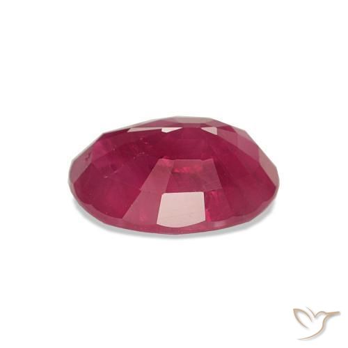 Rubis Rouge Rosâtre naturelle ovale, 1.09 ct, SI