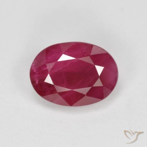 1.06ct Naturel Rouge sang Rubis, ovale, SI