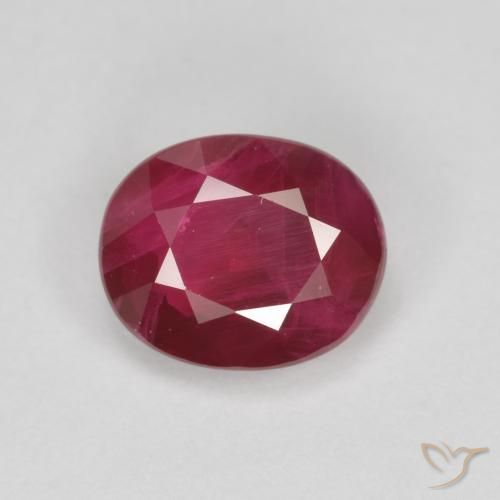 1.10ct Naturel Rouge foncé Rubis, ovale, SI