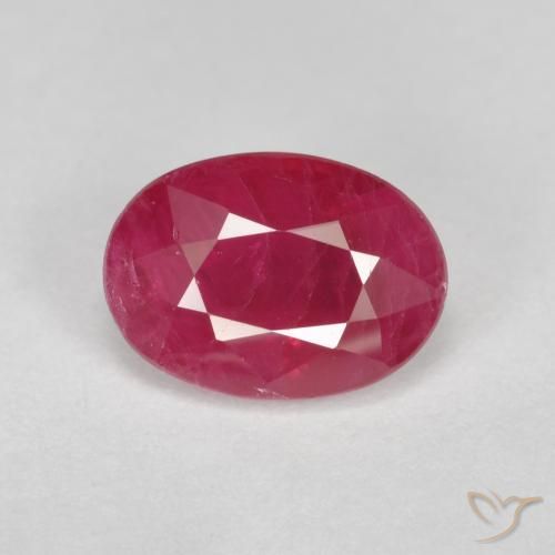 1.08ct Naturel Rouge confiture Rubis, ovale, VS-SI