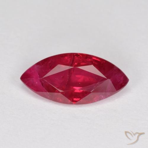 1.17ct Naturel Rouge confiture Rubis, Marquise, SI