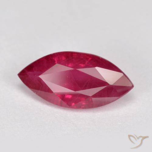 Rubis Rouge moyen-foncé naturelle Marquise, 1.05 ct, SI