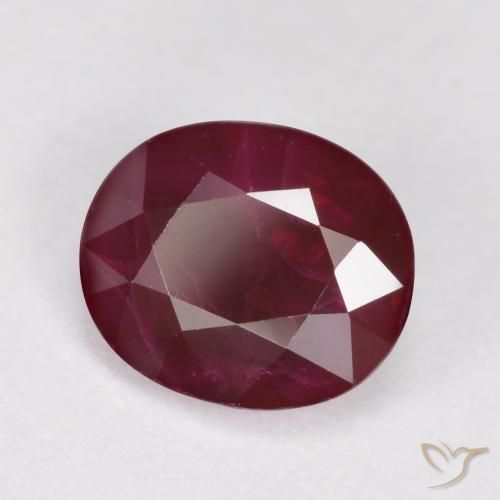 Rubis Vin rouge naturelle ovale, 1.09 ct, SI
