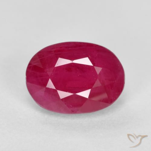 1.23ct Naturel Rouge moyen Rubis, ovale, SI