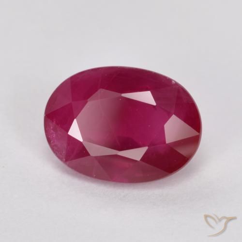 Rubis Rouge moyen naturelle ovale, 1.10 ct, VS-SI