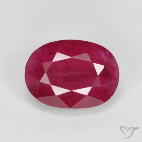 1.26ct Naturel Rouge confiture Rubis, ovale, SI