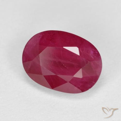 Rubis Rouge confiture naturelle ovale, 1.26 ct, SI