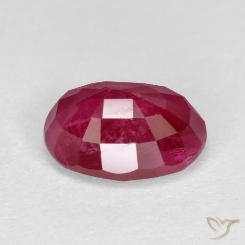 Rubis Rouge confiture naturelle ovale, 1.26 ct, SI
