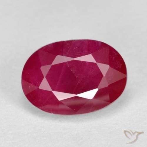 1.25ct Naturel Rouge confiture Rubis, ovale, SI
