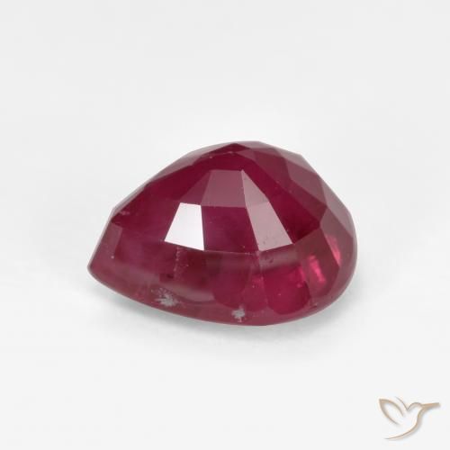 Rubis Rouge moyen naturelle En forme de poire, 1.28 ct, VS-SI