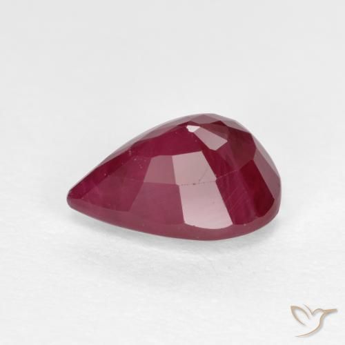 Rubis Rouge moyen naturelle En forme de poire, 1.07 ct, VS-SI