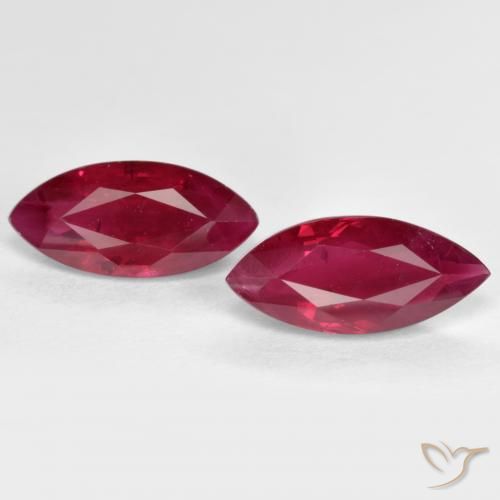 2.43ctw Naturel Rouge moyen-foncé Rubis, Marquise, SI