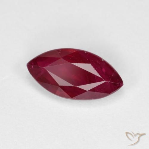 Rubis Rouge foncé naturelle Marquise, 1.06 ct, VS-SI