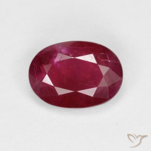 1.06ct Naturel Vin rouge Rubis, ovale, VS-SI