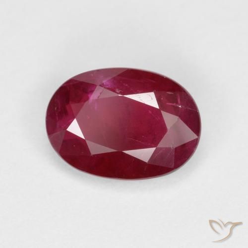 Rubis Vin rouge naturelle ovale, 1.06 ct, VS-SI