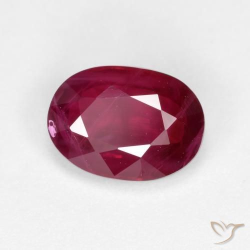 Rubis Rouge moyen-foncé naturelle ovale, 1.22 ct, VS-SI