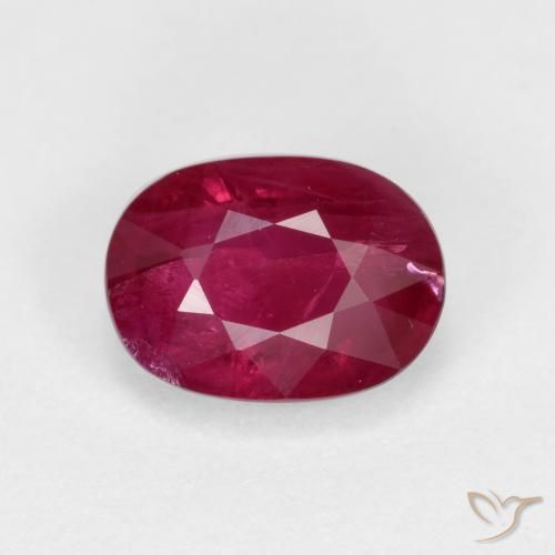 1.22ct Naturel Rouge moyen Rubis, ovale, VS-SI