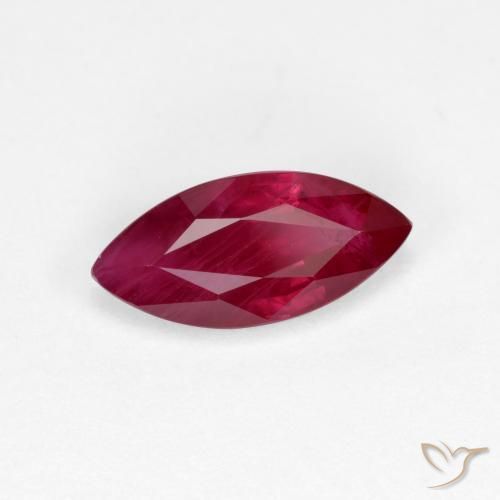 Rubis Rouge foncé naturelle Marquise, 1.10 ct, VS-SI