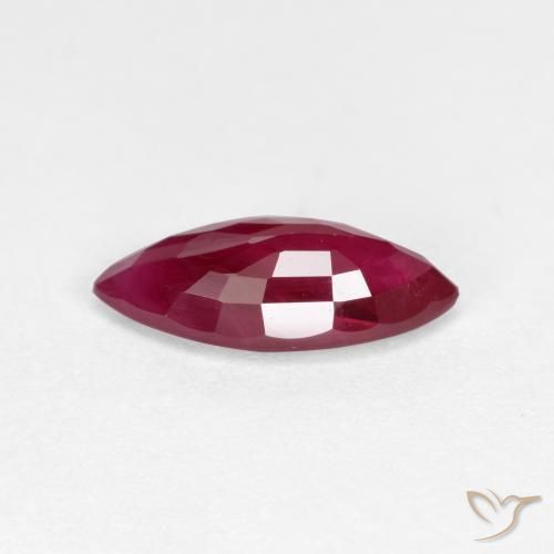 Rubis Rouge foncé naturelle Marquise, 1.10 ct, VS-SI