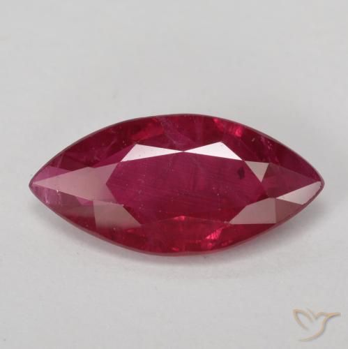 1.00ct Naturel Rouge sang Rubis, Marquise, VS-SI