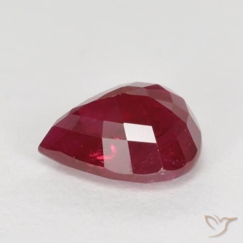 Rubis Vin rouge naturelle En forme de poire, 1.04 ct, VS-SI