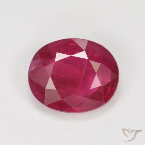 1.11ct Naturel Rose rougeâtre profond Rubis, ovale, VS-SI