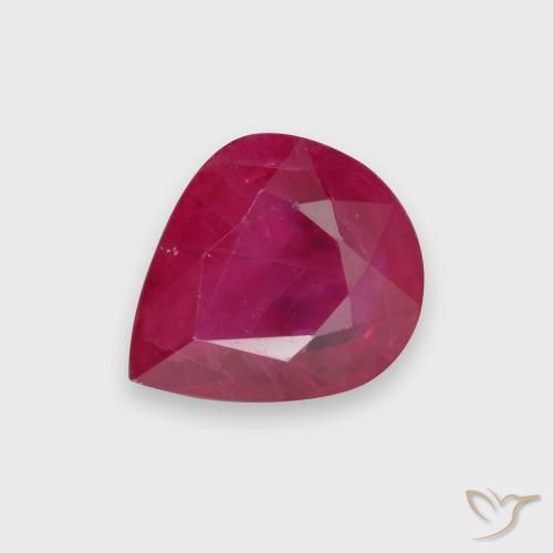1.73ct Naturel Rouge moyen Rubis, En forme de poire, VS-SI