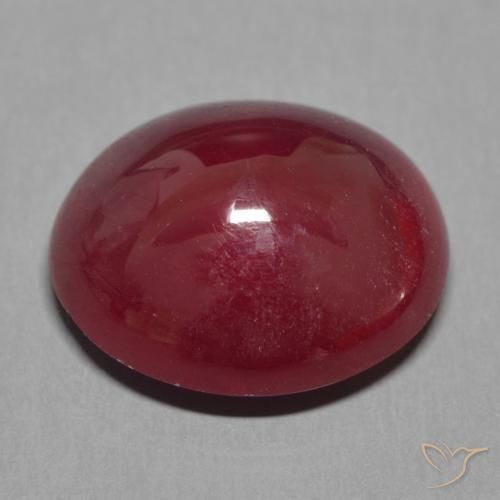 Rubis Rouge foncé naturelle ovale, 12.88 ct, Translucide