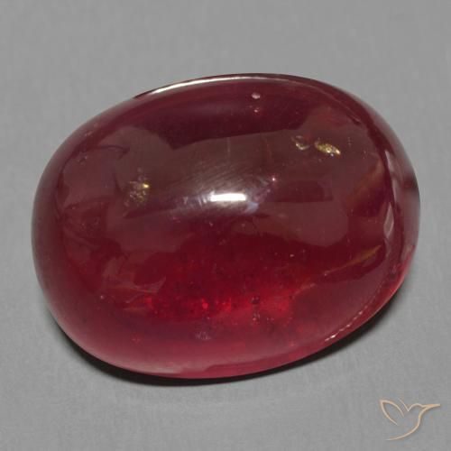 Rubis Rouge foncé naturelle ovale, 18.63 ct, Translucide