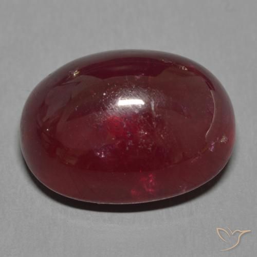 Rubis Rouge foncé naturelle ovale, 18.63 ct, Translucide