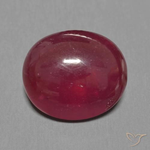 8.39ct Naturel Rouge foncé Rubis, ovale, Translucide