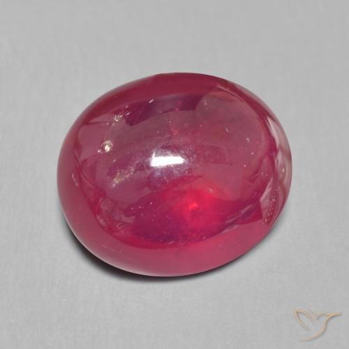 Rubis Rouge foncé naturelle ovale, 9.88 ct, Translucide