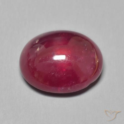 Rubis Rouge foncé naturelle ovale, 9.88 ct, Translucide