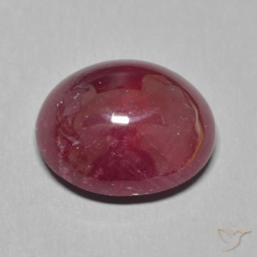 Rubis Rouge foncé naturelle ovale, 9.18 ct, Translucide