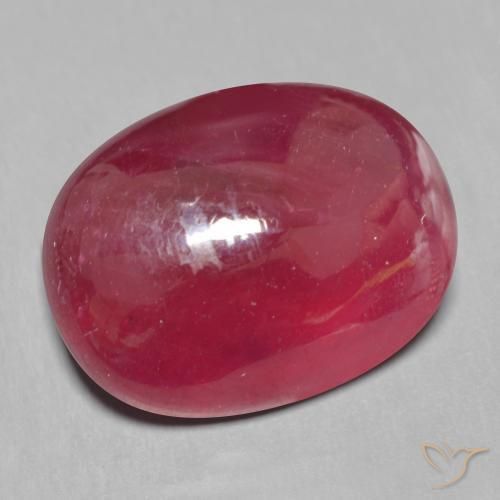 Rubis Rouge foncé naturelle ovale, 15.12 ct, Translucide