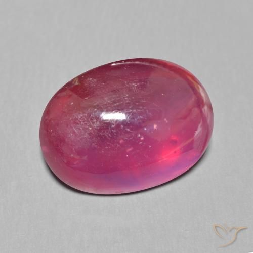 Rubis Rouge léger naturelle ovale, 13.54 ct, Translucide