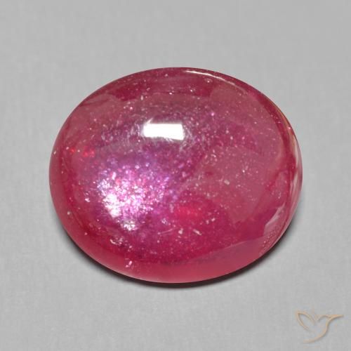Rubis Rouge foncé naturelle ovale, 13.09 ct, Translucide