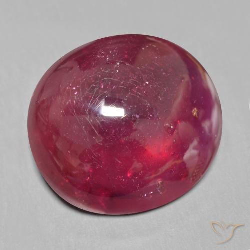 Rubis Rouge foncé naturelle ovale, 20.82 ct, Translucide