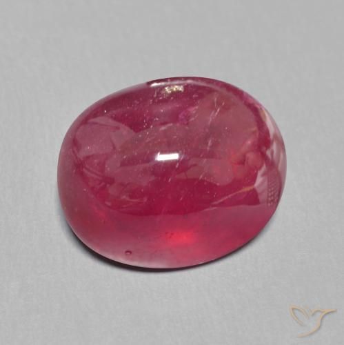 Rubis Rouge foncé naturelle ovale, 10.44 ct, Translucide
