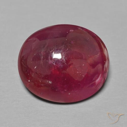 16.63ct Naturel Vin rouge profond Rubis, ovale, Translucide