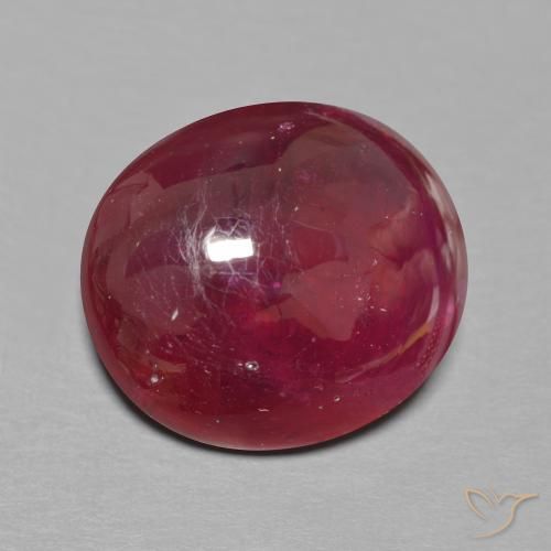 Rubis Vin rouge profond naturelle ovale, 16.63 ct, Translucide
