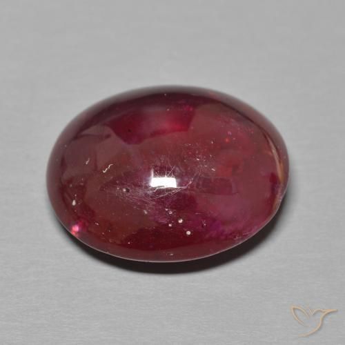 Rubis Vin rouge profond naturelle ovale, 16.63 ct, Translucide