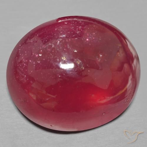 Rubis Rouge foncé naturelle ovale, 23.10 ct, Translucide