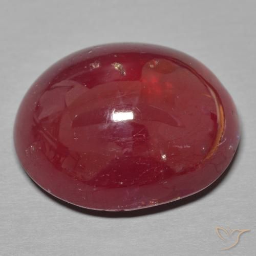 Rubis Rouge foncé naturelle ovale, 23.10 ct, Translucide