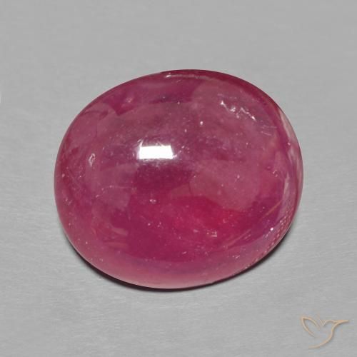 Rubis Rouge foncé naturelle ovale, 10.25 ct, Translucide