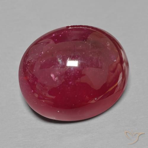 Rubis Rouge foncé naturelle ovale, 20.43 ct, Translucide