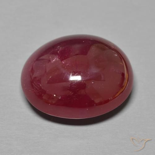 Rubis Rouge foncé naturelle ovale, 20.43 ct, Translucide