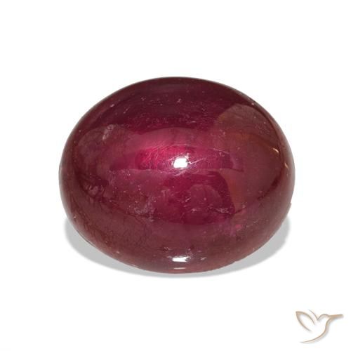 Rubis Rouge foncé naturelle ovale, 14.49 ct, Translucide