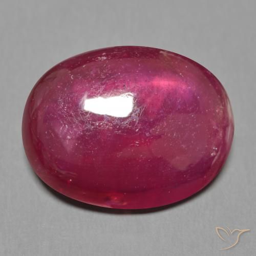 Rubis Vin rouge profond naturelle ovale, 17.40 ct, Translucide